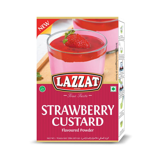 Lazzat Strawberry Custard Powder